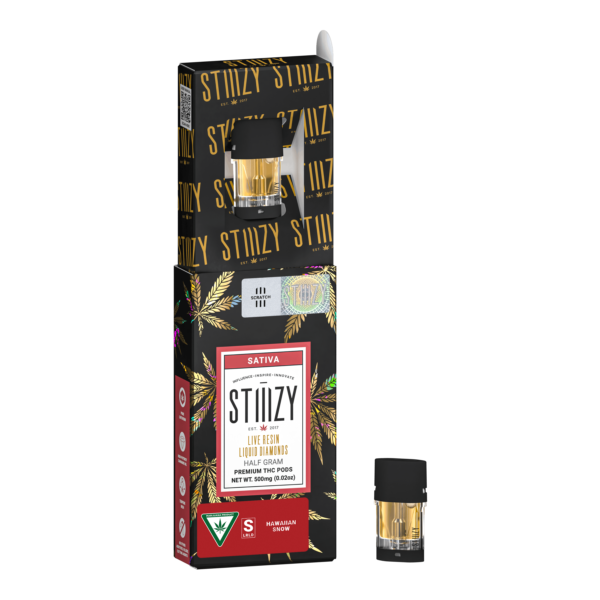 Vape Cartridge - HAWAIIAN SNOW .5G Live Resin Liquid Diamonds Pod - STIIIZY